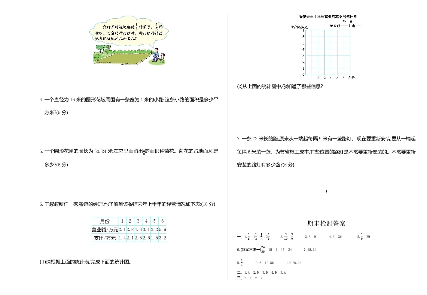 图片[3]-五年级数学下册苏教版下学期期末测试卷1-龙云试卷网