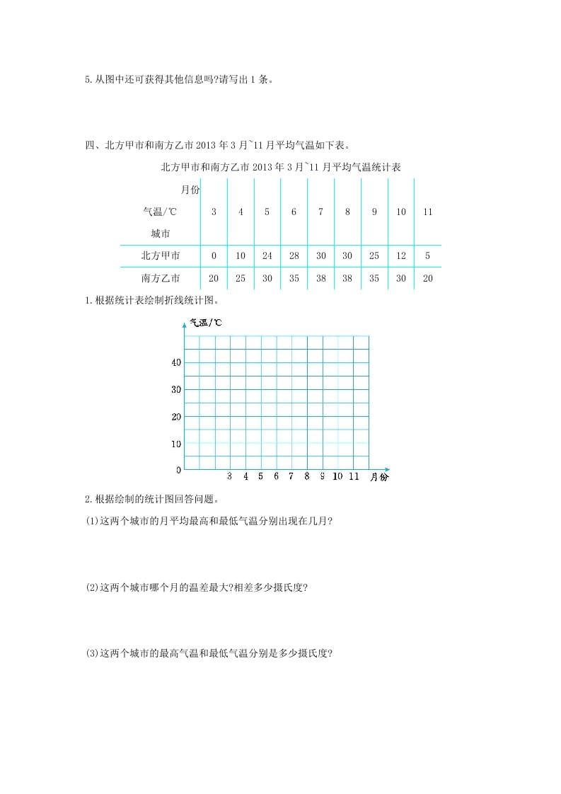 图片[2]-五年级数学下册第七单元检测卷（二）-龙云试卷网