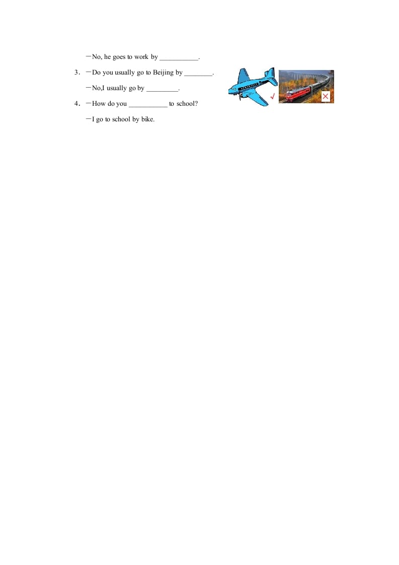 图片[2]-四年级英语上册Unit3习题第1课时（人教版一起点）-龙云试卷网