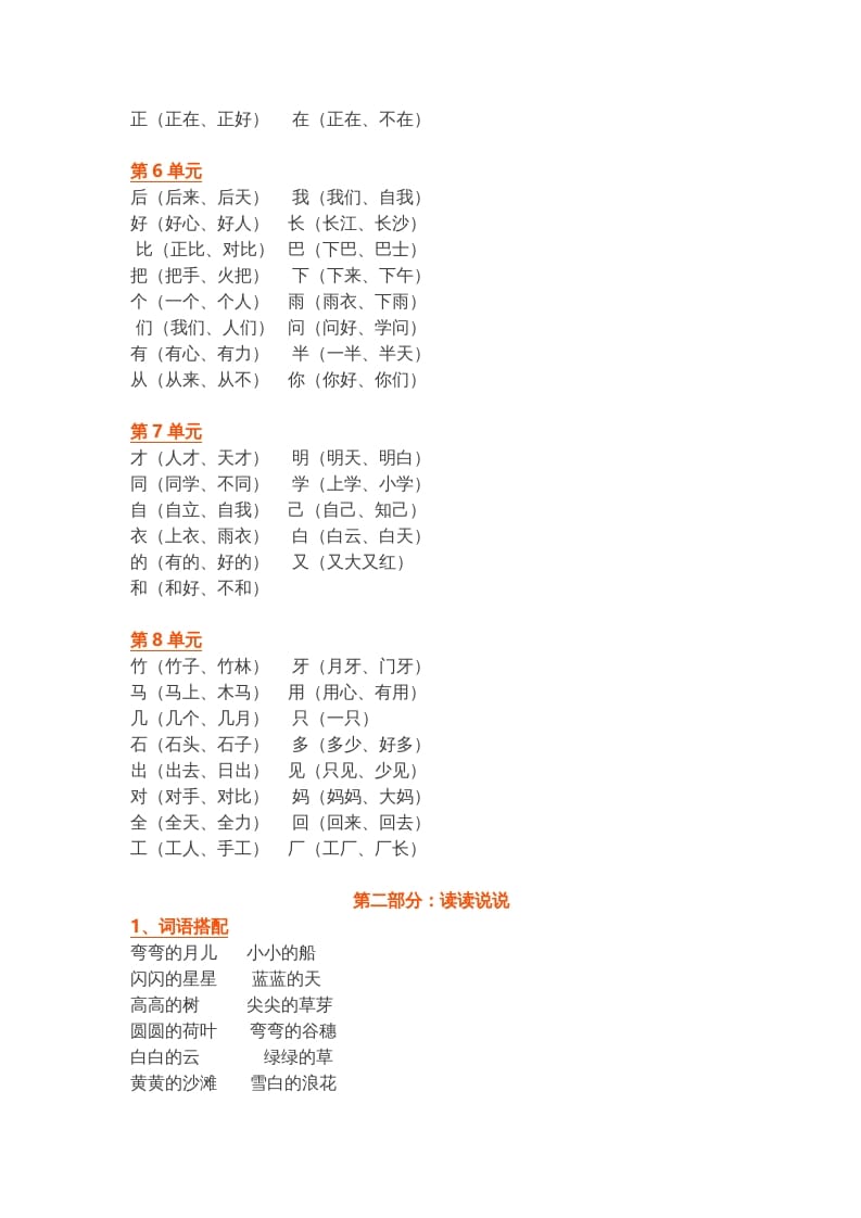 图片[2]-一年级语文上册部编本：统编期末复习知识点汇总（部编版）-龙云试卷网