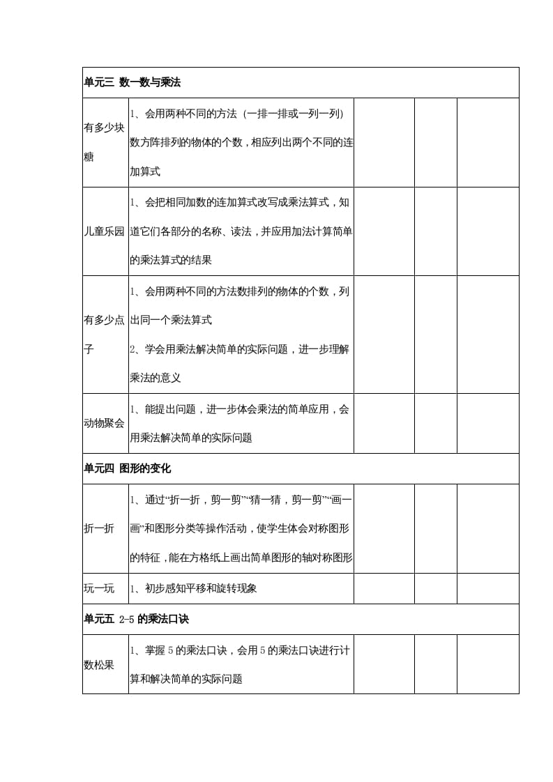 图片[2]-二年级数学上册知识点总结（北师大版）-龙云试卷网