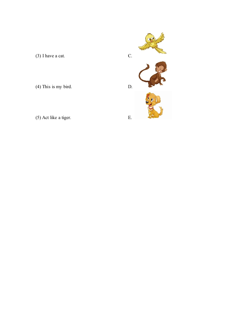 图片[3]-一年级英语上册Unit3_Lesson1课时训练（人教一起点）-龙云试卷网