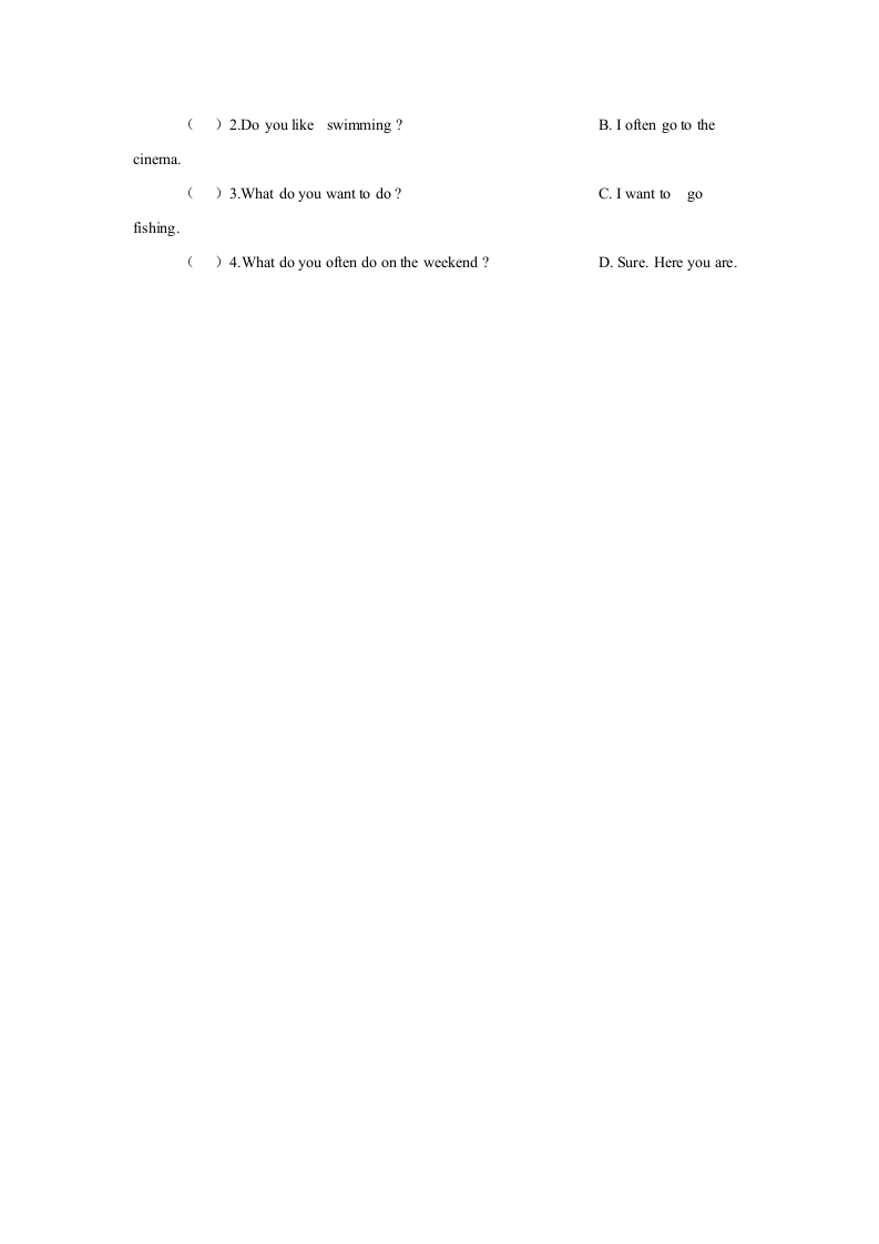 图片[2]-四年级英语上册Unit2习题第3课时（人教版一起点）-龙云试卷网