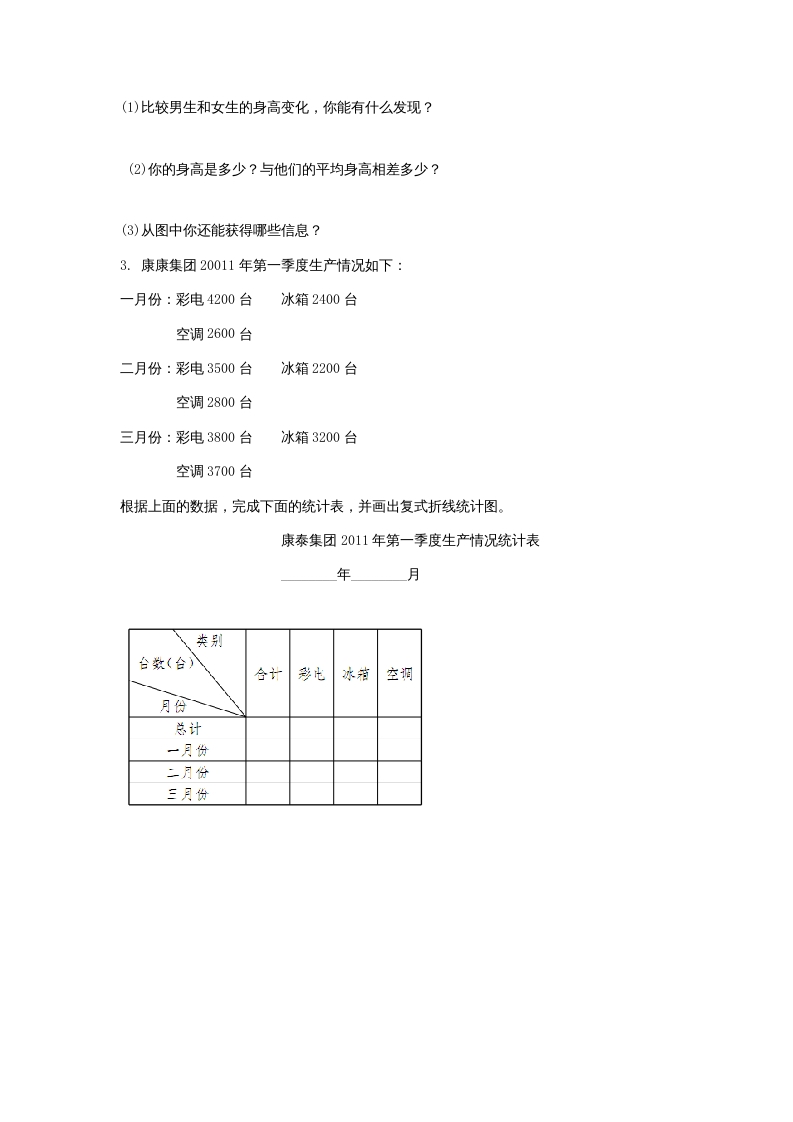 图片[2]-六年级数学上册5.4身高的变化（北师大版）-龙云试卷网