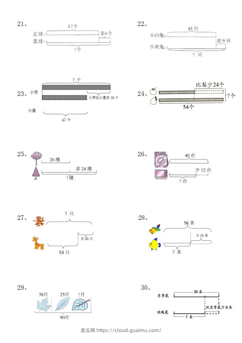 图片[3]-二上数学典型线段图列式计算-龙云试卷网