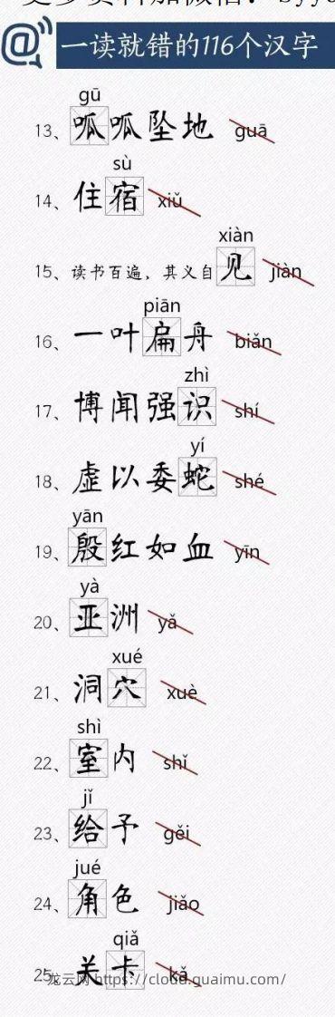 图片[2]-人教版总结小学常读错的字-龙云试卷网